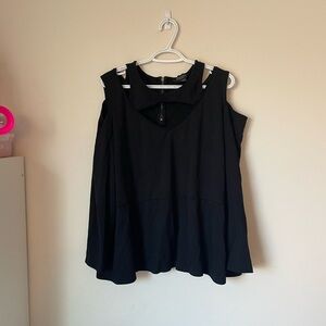Elegant Black Sleeveless Top AdditionElle 4X